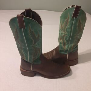 Justin Handcrafted Bent Rail Kennedy Western Boots sz 8.5B NOTE